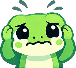 Lumi, Aluma's gecko mascot, looking sheepish